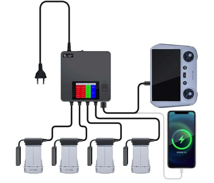 DJI Mini 3 Pro - Batterijlader Met Opslagmodus 1 DJI Mini 3 Pro - Batterijlader Met Opslagmodus
